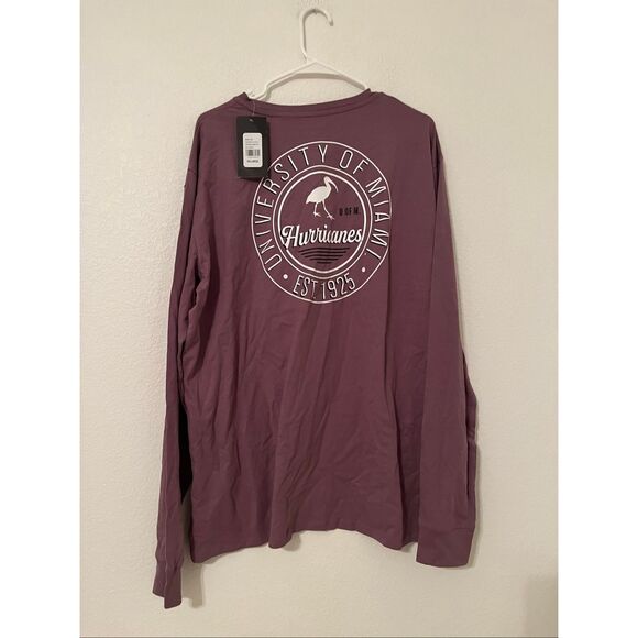 Captivating University Of Miami Hurricanes Long Sleeve Shirt NEW NWT - Picture 4 of 4